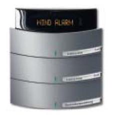 3-fold Control Element with rear-illuminated labelling area LCD display and IR reception