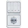 4-fold Control Element in combination with SCHUKO socket outlet alpha