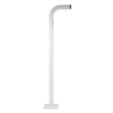 PED-GS-1 42" Gooseneck White Post, White