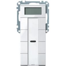 MTN6214-0419,polar white,Push-button 4-gang plus with room temperature control unit