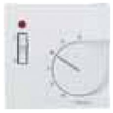 MTN536144,Central plate for floor thermostat insert with switch, white, glossy,System M