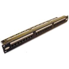 RJ5E110/24PPCC02, Category 5e, 1U, 24-Port, Patch Panel, with Rear Cable Management Bar, Black/Dark Grey