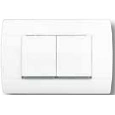 5092NL,WE,Wall switch 2 button, White