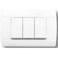 5093NL,WE,Wall switch 3 button, White