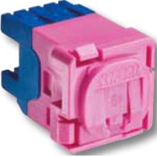 30RJ45SMA5SH,PK,Pink modular Cat. 5e RJ45 shuttered socket