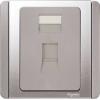 E2032SRJKI,2 Gang RJ45 Keystone Shuttered Wallplate,With Channel & Circuit ID Slot