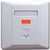 E2031SRJKI,1 Gang RJ45 Keystone Shuttered Wallplate, With Channel & Circuit ID Slot