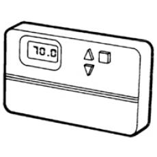 TA-168-1,Digital, Off-Auto-Heat-Cool, 0-10Vdc or 4-20mA Outputs, Auto ChgOver,No Fan Sw., w/ Aux.Output